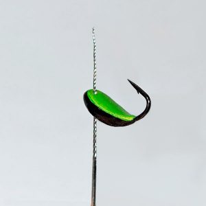 безмотыльная мормышка скорлупка двухцветная свицовая крупная зеленая 05г